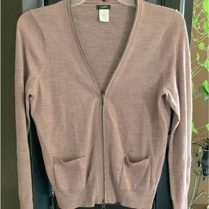 JCrew zipper cardigan sweater.